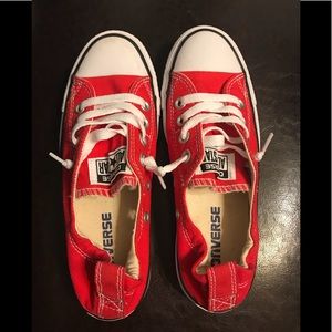 Women’s size 5 red slip on Converse